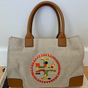 Tory Burch Ella Embroidered Mini Tote